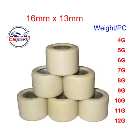 16x13 4G ~ 12G Variator Roller GY6 50 50CC 80CC 139QMB Dio R1 100 100CC JR100 KYMCO PIAGGIO SYM Scoo