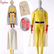 One Punch Man Cosplay Costumes Saitama Cosplay Jumosuits+Cloak+Belt+Hat+Gloves Full Set For Halloween Party And Hat Women Men