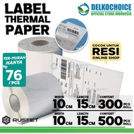 Thermal Label Paper Sticker Receipt Printer Paper POS RUSFET Barcode Sticker