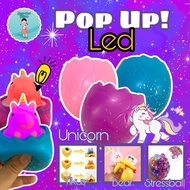 Squishy Pop up Led Squirrel Kids Toys Silicone Mouse Frog Squirrel stress Ball/Silicone Rubber Pop up Squishy Toy/Squishy Squeeze Toy/Pop up Unicorn Led/Squishy Animal Led Squishy Pop up Toy/Squishy Anti stress