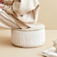 FREE ShippingWindSing Rattan Floor Chair Handmade Straw Futon Meditation Cushions Round Stool Home L