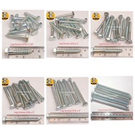 [1 DOS] Fisher 5/16x1 1/2", 5/16x2", 5/16x2 1/2", 5/16x3", 5/16x4", 5/16x5" Key 13 Lag Screw / Deck 