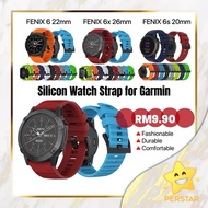 Colorful Silicon Strap for Garmin FENIX 6 22mm / FENIX 6x 26mm / FENIX 6s 20mm Replacement Strap for Garmin Watch