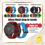 Colorful Silicon Strap for Garmin FENIX 6 22mm / FENIX 6x 26mm / FENIX 6s 20mm Replacement Strap for