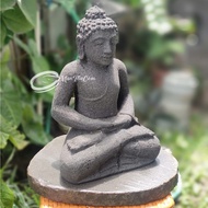 Dhyana Buddha Lava Stone Statue Mudra 30cm: Beauty and Buddha Elegance in Your Home