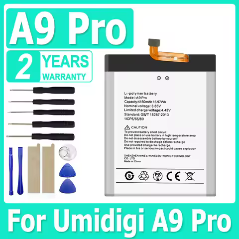 New High Quality A 9 Pro Battery For UMI Umidigi A9 Pro A9Pro Phone Replacement Bateria Batteries+Tr