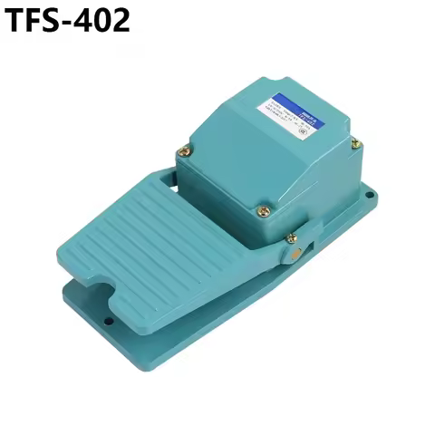 Free shipping AC 250V 15A 1NO 1NC Momentary Treadle Pedal Foot Switch w Cable Gland TFS-402 Green