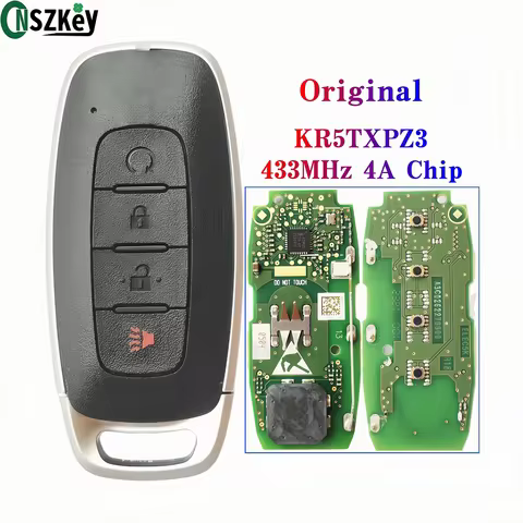 CNSZKEY FCC ID: KR5TXPZ3 OEM Smart Remote Key 3+1 Buttons 434Mhz FSK 4A Chip For 2022-2023 Nissan Ve