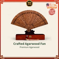 123 LIVE MALL | PREMIUM AGARWOOD HAND FAN 沉香扇子摆件 | Money Attract Fortune Business Income