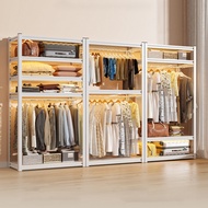 Open Style Wardrobe Multi-level Wardrobe Storage Rack Bedroom Simple Hanging Clothes Rack Storage Cabinet