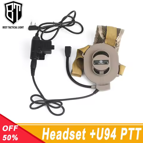 WADSN Tactica Outdoor Shooting Communication Headphone Bowman Elite II Headset U94 PTT For KenwoodBa