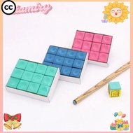CC 1Pc Cue Chalk, Calcium Carbonate No-slip Billiard Chalks,  Indoor Sport Blue/Green Pool Cue Tip S