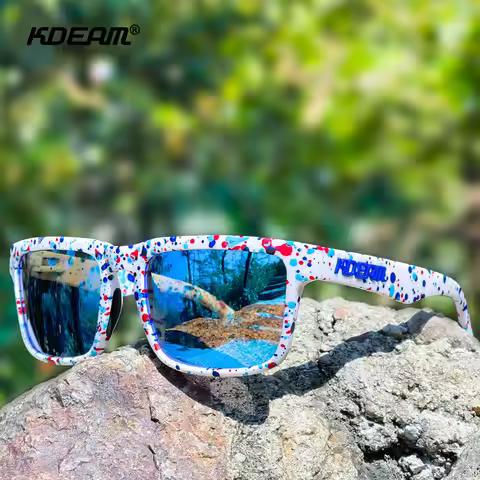 KDEAM Classic Square Sunglasses Men Women Category 3 Polarized Sun Glasses Unique Frame Surface Eyew