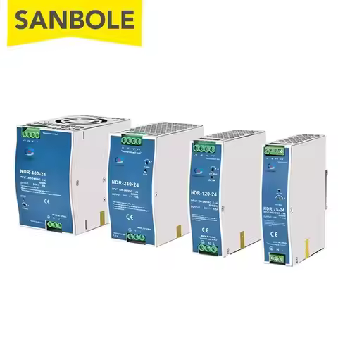 NDR-120W 75/150/240W 5V~24V Switch Mode Power Supply AC DC For Electrical Equipment Ultra Thin DIN R