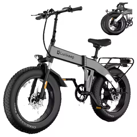 Folding Electric Bicycle 20x4.0" 1400W,28Mph,60Mile,48V 15AH,Urban Commuting Adult Electric Bicycle