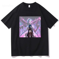 YDBH  Summer men's T-shirt 100% cotton Arcane Season 2 Caitlyn Tshirt Fashion Men/women Clothing Har