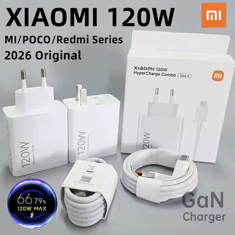 Original Cargador 120W XIAOMI 17T 17 14 Pro Redmi Charger Fast Charging Adapter Turbo Hyper Charger 