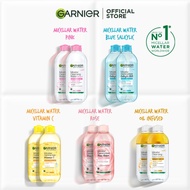 Garnier Makeup Remover Micellar Water (400mlx2) | Pink/Blue Salicylic/Vitamin C/Rose/Oil-Infused/Pee