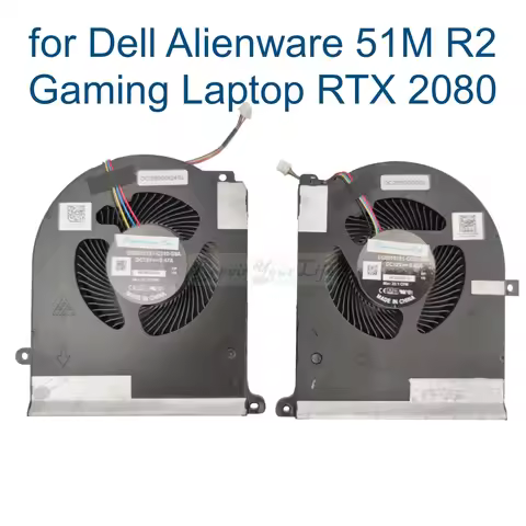 CPU GPU Cooling Fan for Dell Alienware Area 51M R2 P38E P38E001 RTX 2080 Gaming Laptop CN-0TPV77 0TW