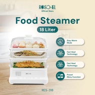Roschel Electric Food Steamer 18L Electric Cooker 3 Layer Hotpot Steamer Multifunction