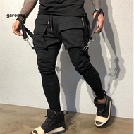 GAR Hip Hop Pants Multi Pockets Deep Crotch Men Fitness Casual Hip Hop Cargo Pants