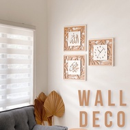 ALLAH MUHAMMAD | WALL DECO UKEER | MUJI/SCANDINAVIAN ISLAMIC WOOD DECORATION | HIASAN JAM DINDING RU