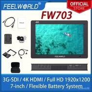 FEELWORLD FW703 Portable Monitor HDMI 7-inch 3G-SDI 4K HDMI On-camera Monitor IPS Full HD 1920x1200