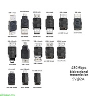 allri USB2 0 Adapter Micro Mini Male Female Converter Connector USB Changer Adapter