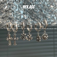 Earrings for women Earrings for men Simple cross loop earrings