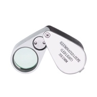 [GIO Store] แว่นขยาย มีไฟ LED กล้องส่องพระ สว่างส่องเห็นรายละเอียดชัดเจน ตัวเรือนโลหะ เลนส์แก้ว ขยาย 30 เท่า ส่องพระ เพชร พลอย จิวเวอรี่ได้