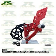 Rapido VOGE FR150 Single Racing Footrest With Front Sprocket Cover