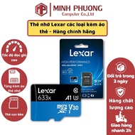 Lexar Memory Card 32GB - 64GB - 128GB MicroSDXC 633x A1 V30 95/45 MBs