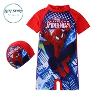Boys' swimwear, children's one-piece swimsuit with SPIDERMEN Spider-Man pattern for children 2-10 ye