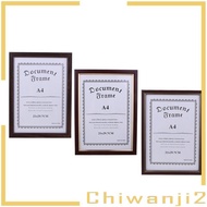 [Chiwanji2] A4 Wood Diploma Certificate Document Frame Picture Picture Holder Wall Mounted