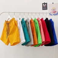 Flat white shorts, three-quarter length pants, men 平铺白底短裤五分裤男女彩色沙滩裤运动休闲百搭宽松 260305EE