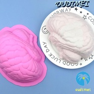 OUDIMEI Brain Silicone Mold, Human Brain Shape Body Parts Human Brain Cake Mould, Creative Scary 3D 