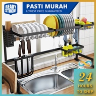 Ready Stock Stainless Steel Rack Kitchen Rack Dish rack Rak Pinggan Mangkuk Dish Drainer