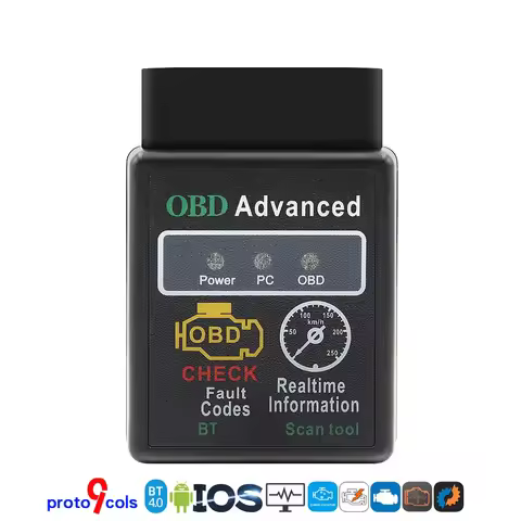 ELM327 Bluetooth 4.0 Car OBD2 Scanner ELM 327 BT For Android & IOS & Windows 9 Protocol OBD Code Rea