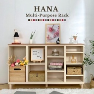 HANA DIY MULTIPURPOSE RACK, Wooden Bookshelf, Storage Cabinet, TV Rack, Shelf, Rak Kayu Bertingkat