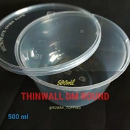 Promo Terlaris Thinwall DM Round 500ml / Food Container Plastic
