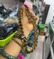 สร้อยคอ สโมกี้ควอตซ์ Smoky Quartz ชุด เม็ด สโมกี้ควอตซ์ 33เม็ด