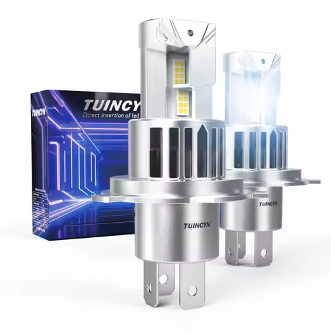 TUINCYN 2x H4 9003 HB2 Led Car Headlight with Fan Turbo Diode 500% Brightness DC 12V Fog Lamp DRL Fo