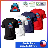 [PROMOSI HEBAT] 100% Cotton PANCOAT POP SHARK Round Neck Unisex T-Shirt TShirt Tee Lelaki Full Cotton Baju Lelaki Murah