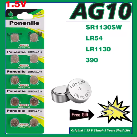 5-35Pcs AG10/LR1130 High Quality Alkaline Battery LR54 L1131 389A D189 1.55V Watch Button Cell Batte