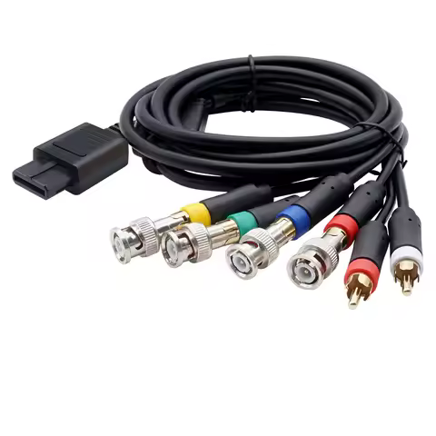 NGC/N64/SFC/SNES RGBS color monitor cable, red, green and blue RGB + Sync video and audio cable, wit