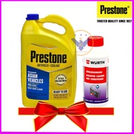 PRESTONE ASIAN VEHICLELES car engine coolant 50% - blue - 3.78L can + Wurth radiator flush