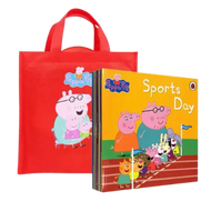 【連環保袋】Peppa Pig Red Bag Set  ( 10 books ) | 親子故事 | 佩佩豬 小豬佩奇 經典 故事 | 睡前童話 | 平行進口