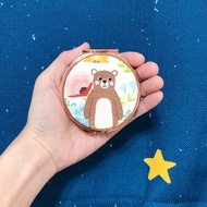 暖心小棕熊/玫瑰金.分格收納盒.可拆式隨身藥盒. 耳環飾品收納盒