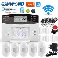 Tuya WiFi GSM Smart Alarm System Home Security Protection Alarm Wireless Door Window Smoke Sensor Sm