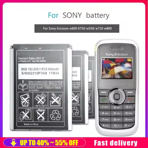 W700 W710 W710C W800 BST 37 Battery For Phone Sony Ericsson K750 D750i K758C S600C V600 V600i W550C 